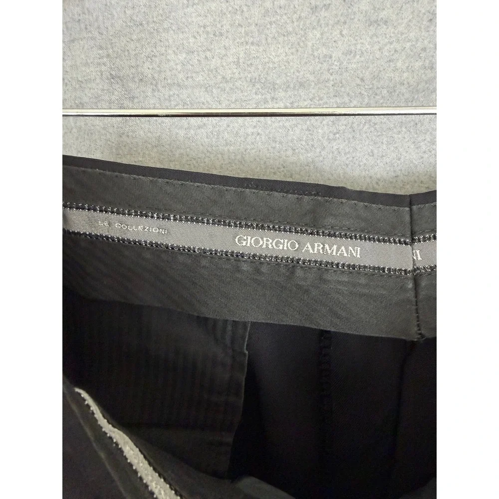 Giorgio Armani Le Collezioni Vintage 2pc Suit Black 42L 34x30 Made in Italy